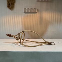 Vintage Rattan Hanging Planter Holder — 37” — $125 Firm