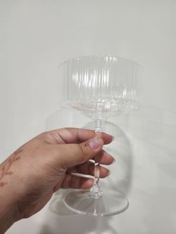 Set of 12 Plastic Martini Glasses 10 oz