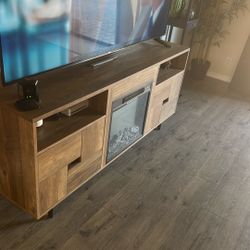 Tv Stand w/electric Fireplace 