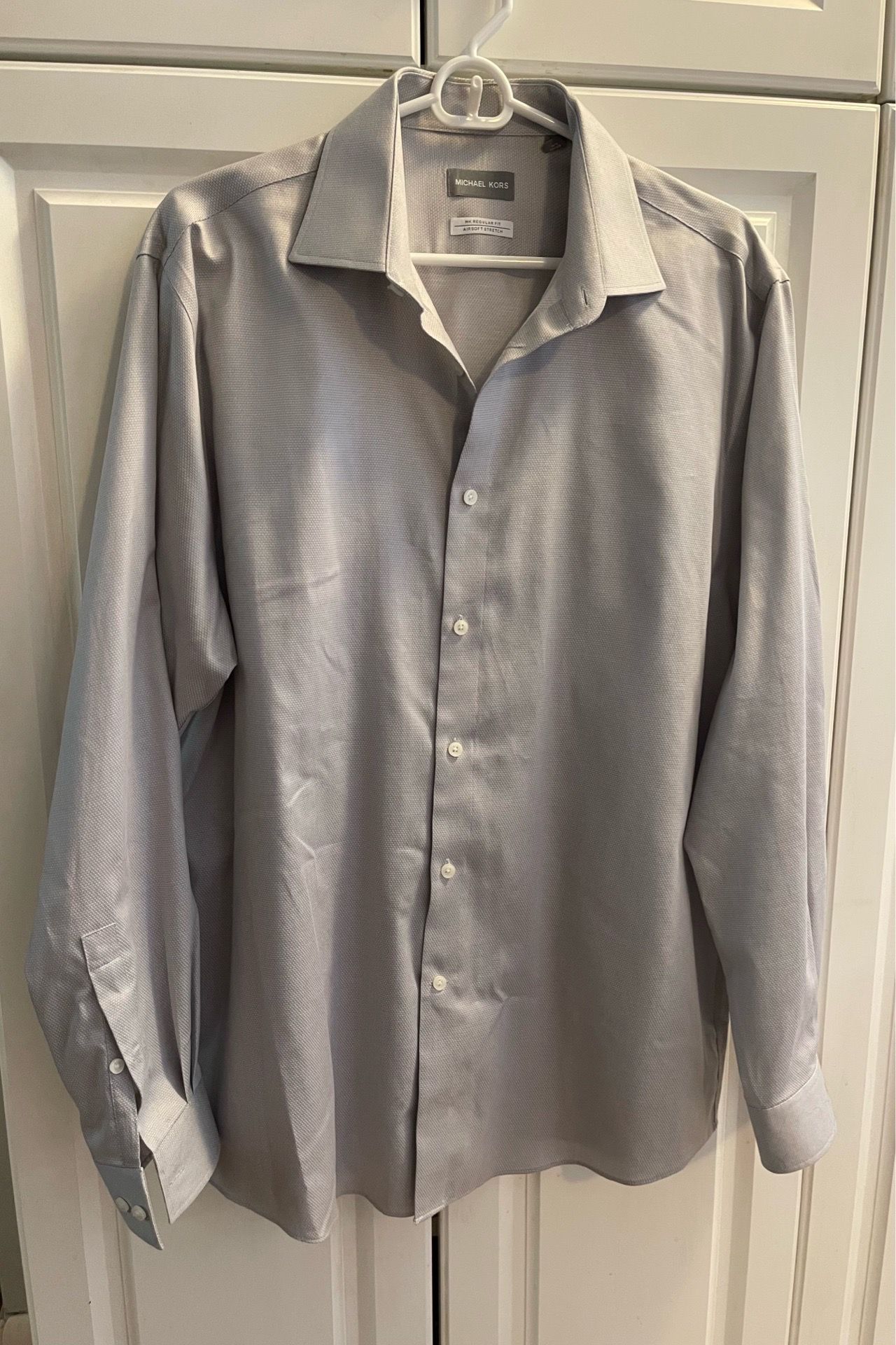 Michael Kors Men’s Long Sleeve Dress Shirt - MK Regular Fit - Air Soft Stretch - 17 (34/35) - Like New