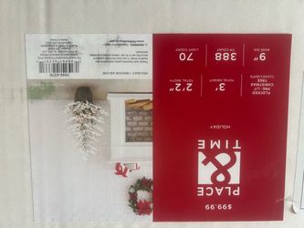 Place & Time 3ft Flocked Pre-Lit Christmas Tree