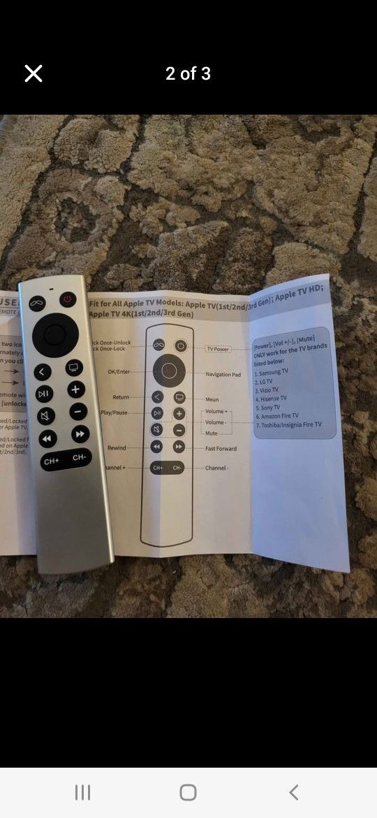 Remote Control For Apple Tv 4k