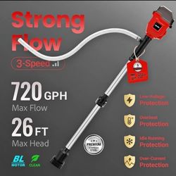Cordless Stick Water Transfer Pump Compatible with Milwaukee 18V Battery | Tool Only, 720GPH Brushle