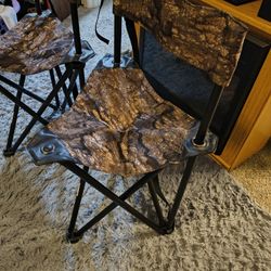 2 New Tripods Foldable Chairs With Carrying Straps 
