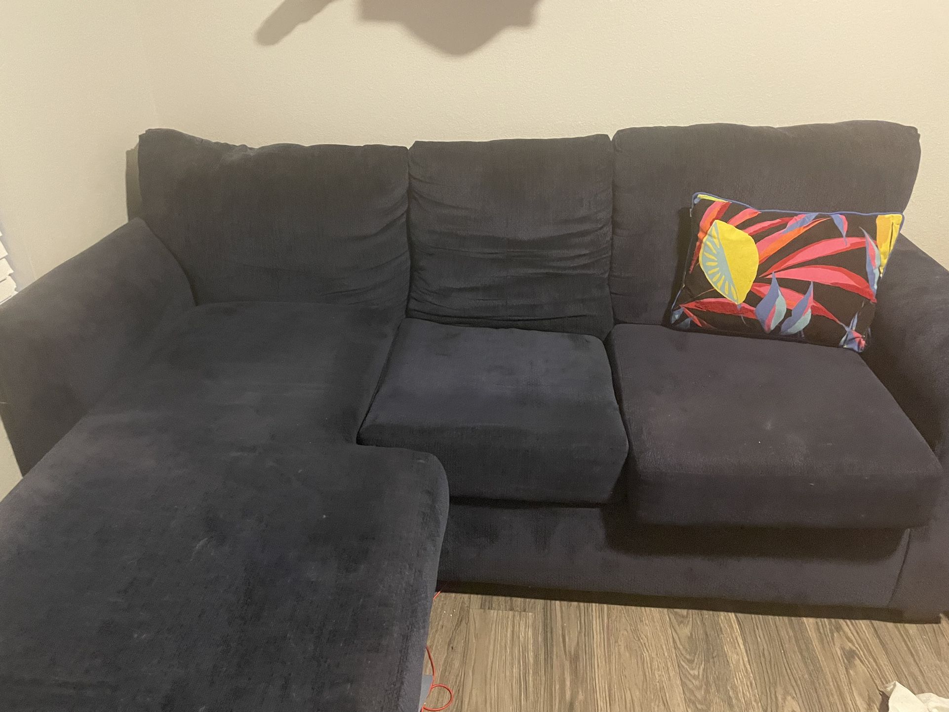 Couch 3 Seat Sectional Blue