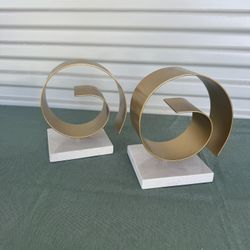 Pair Gold Home Decor - Model Home Decor 