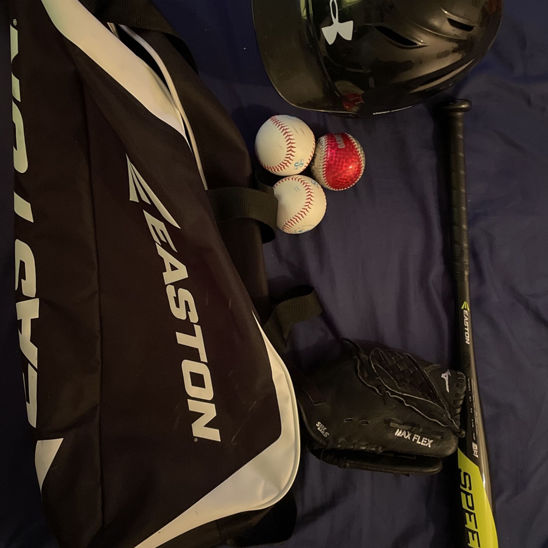 Kids Baseball Gear Bat/helmet/glove/bag