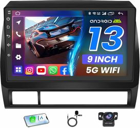 Car Radio Stereo for Toyota Tacoma 2005-2015: 4Core 64G ROM 9 Inch 1280 * 800 HD Touch Screen Ultra Replacement Android 13 CarPlay Auto Bluetooth 5G W