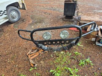 Bumper off dodge truck.