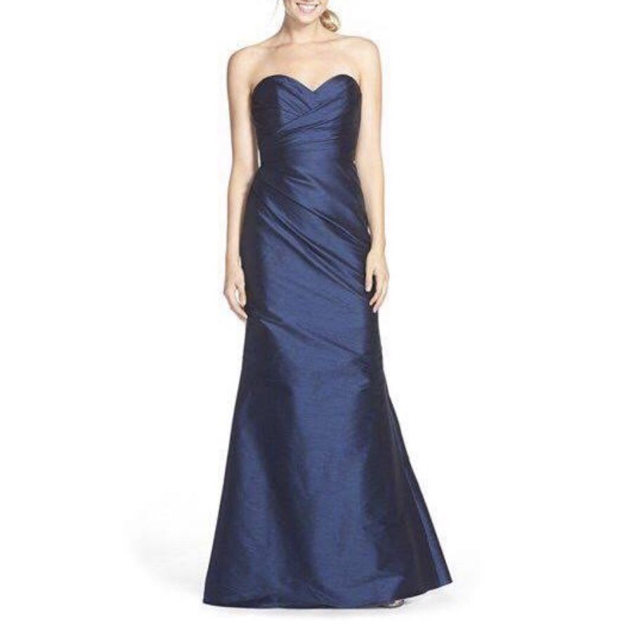 Jim Hjelm occasions, blue satin gown, size 12
