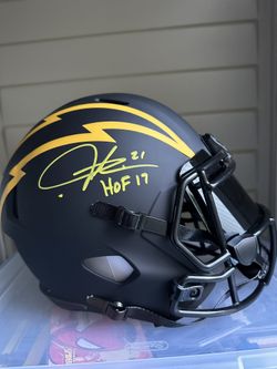 Ladainian Tomlinson signed full size eclipse replica helmet and “HOF 17” inscription Visor with JSA COA