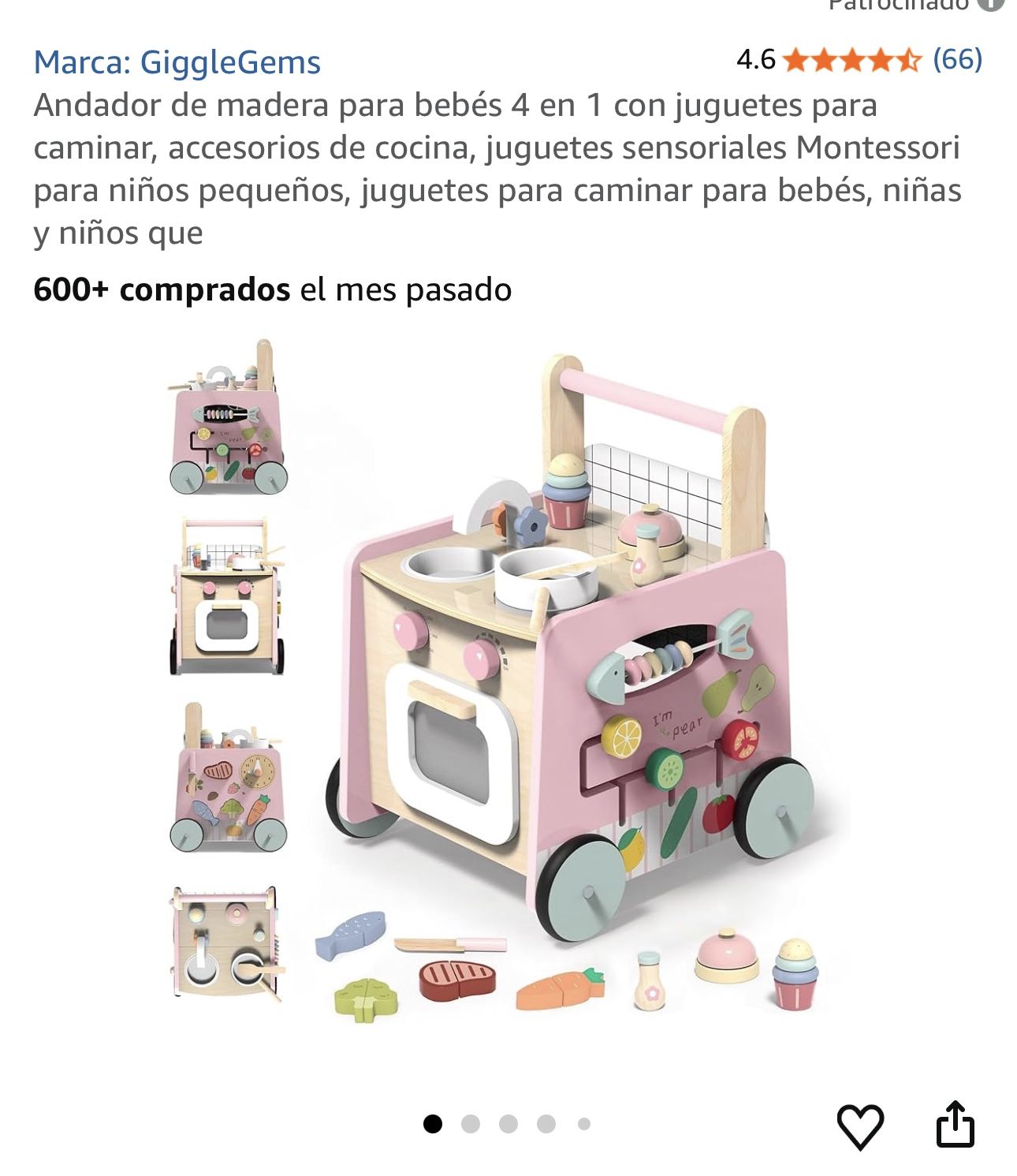 Wooden Kitchen Cart Toys