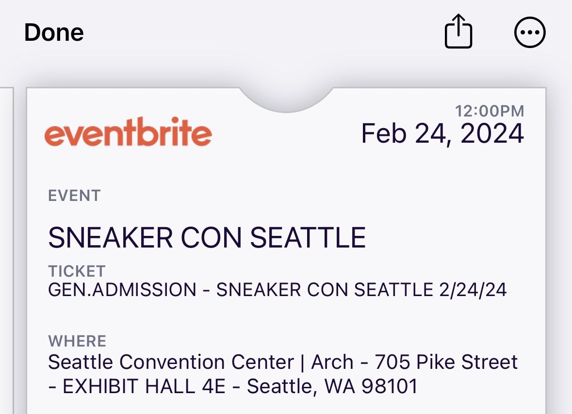 2 SneakerCon tickets - Seattle