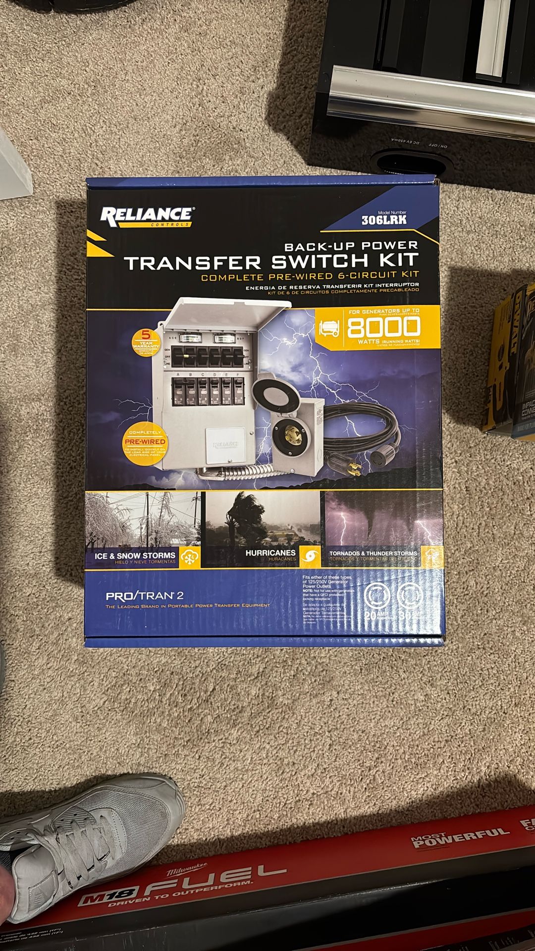 Back Up Power Switch Kit Complete Prepared 6circuit Kit