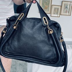 Black Leather ‘Chloe’ Bag