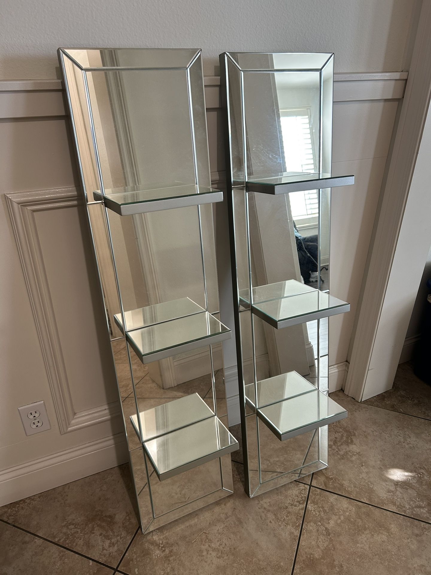 Mirrored Shelves