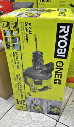 Ryobi 18v cordless 35ft drain auger tool only,