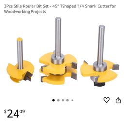 3pcs stile router