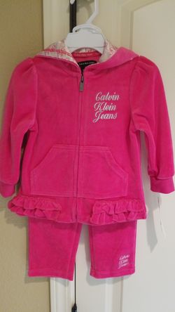 Calvin Klein velour set brand new 18 months.