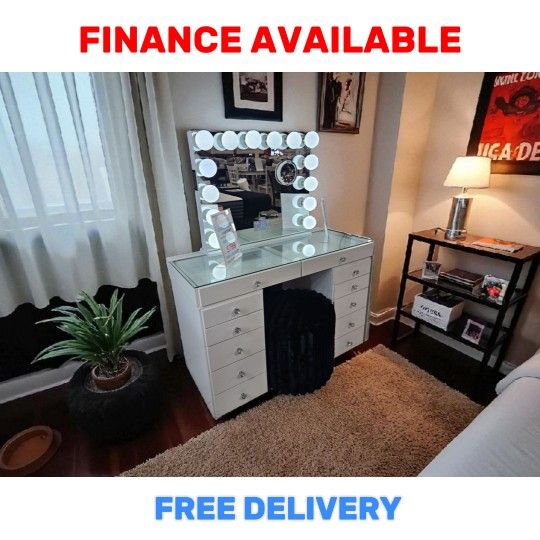 🔥 VANITY+ MIRROR BLUETOOTH DEAL! / ¡OFERTA DE VANITY 🛋️ ONLY / SOLO $799‼️ (Regular $1000 ) ADD STOOL 🚚 FREE DELIVERY / ENTREGA GRATIS 🆔 ITEM# VA