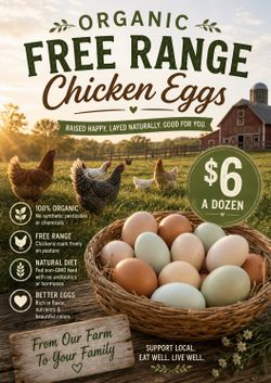 Organic Free Range Chicken Eggs