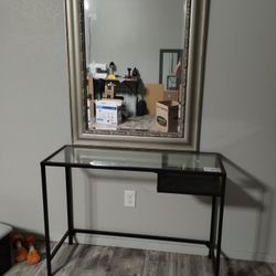 Ikea Glass Vanity And Mirror 