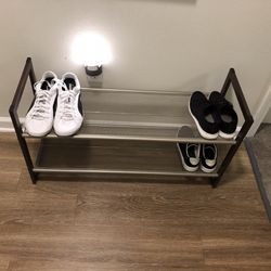 Two Tier Metal Shoe Rack