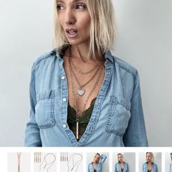 Katia Designs Gold Tone  Necklace
