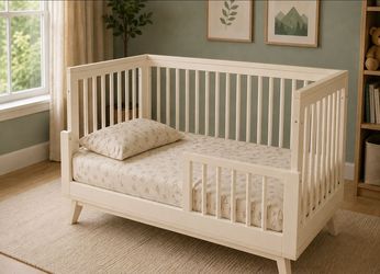 Crib almost new. Barely used. Retails $450