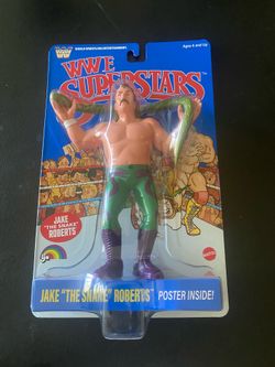 Mattel WWE Superstars LJN Jake The Snake Roberts Series 3 Blue Card