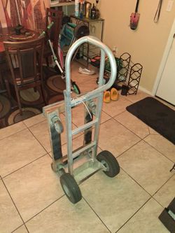 Heavy Duty Aluminum Hand Truck Dolly and Heavy duty Four Wheel Dolly (holds 1000lbs)
