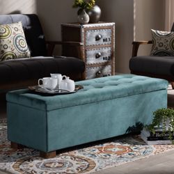 Braxton studio Teal /Ottoman