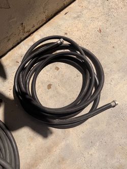 Heavy Duty Rubber Hose with Metal Fittings-24’
