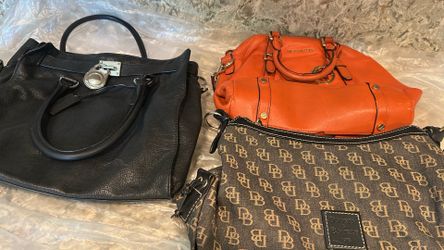 Three designer handbags