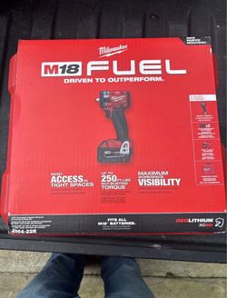 Milwaukee M18 FUEL 18V Cordless 3/8 in. And 1/2inch  Compact Impact Wrench with Friction Ring Kit, 2 Resistant Batteries