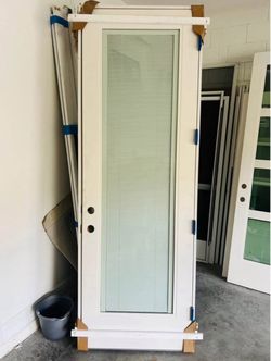 Exterior IMPACT Door With Mini Blind 32x96