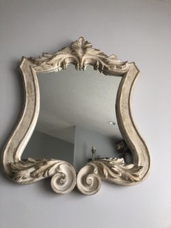 Heavy plaster mirror