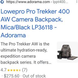 Lowepro - Bundle Pro Trekker 400 AW Digital SLR Camera Backpack Case (Black/Mica) Retail 275.00