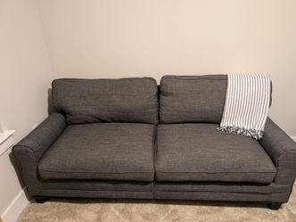 Gunmetal Gray Fabric Couch