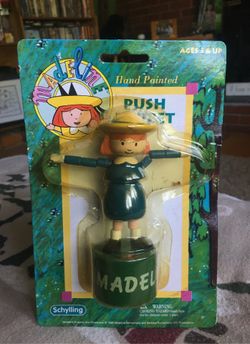 Vintage Madeline Push Puppet Hand Painted !!