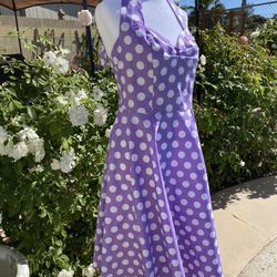 Purple Polka Dotted Pinup Dress