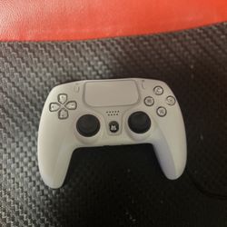 NBCP Wolf W-6 Wired Gaming Controller for PlayStation 5, PS4, PC/Steam White