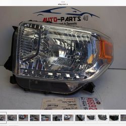 2014 - 2017 TOYOTA TUNDRA LH HALOGEN HEADLIGHT OEM UC46(contact info removed) 2016 w/ auto level