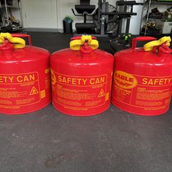 3 Eagle 5 Gal Gas Cans