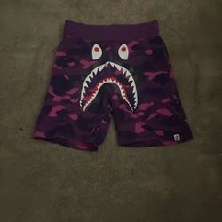 purple shark Bape shorts 