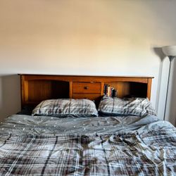 Wooden Bed Frame With Storage