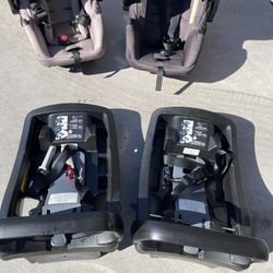 Two Infant Car Seats w/Base