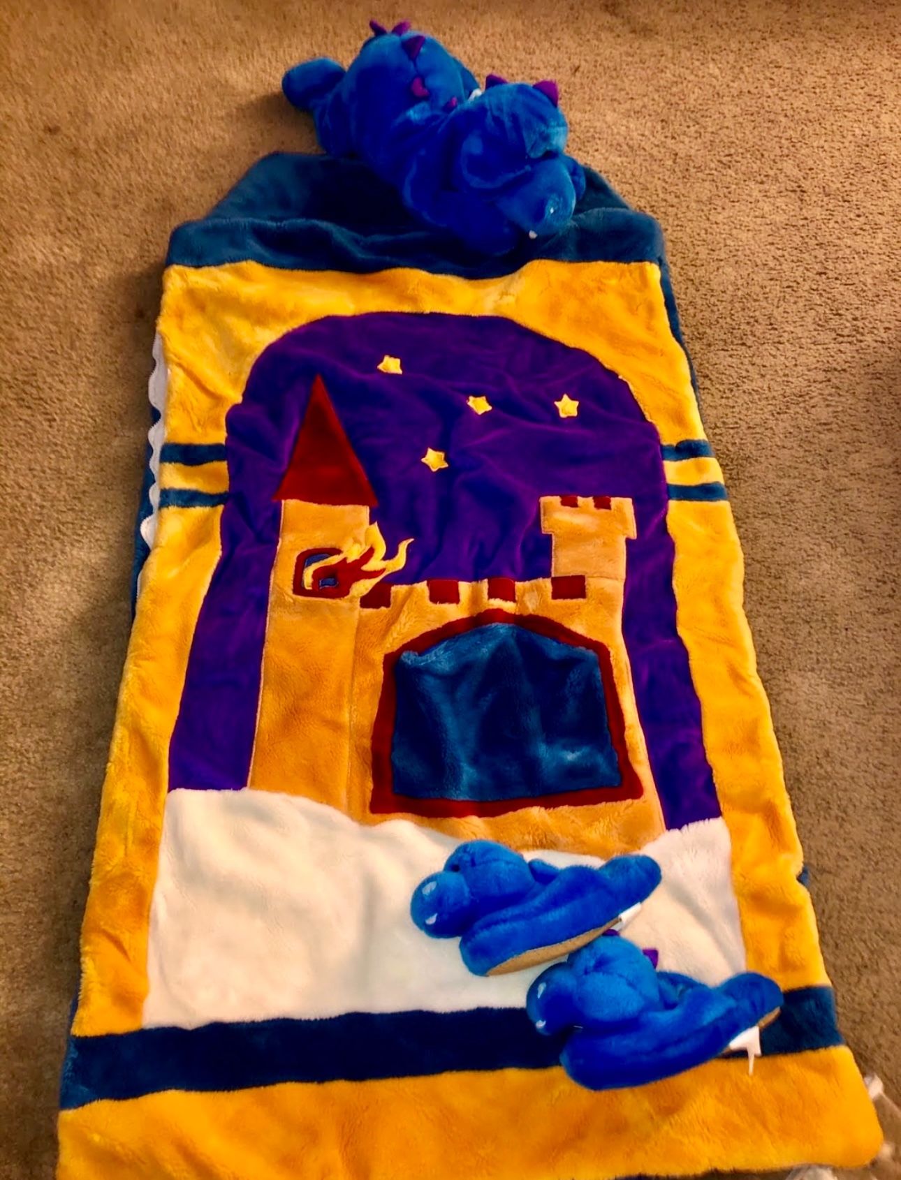 Sleeping Bag Kids Castle Dinosaur