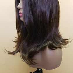 Short Brown Straight Wig