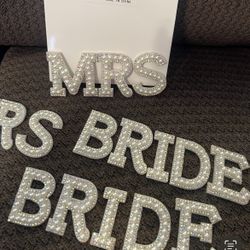 Rhinestone Sparkle Letters-For DIY “Mrs.” & “Bride” Gifts